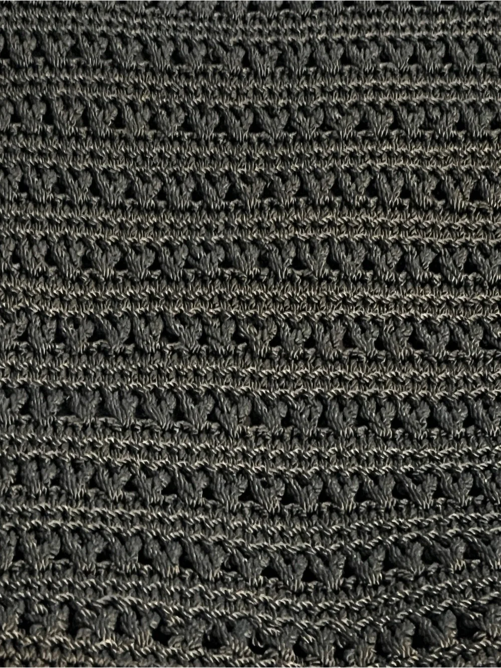 Merona Black Woven Crochet Shoulder Bag Large Braided Handle Tote